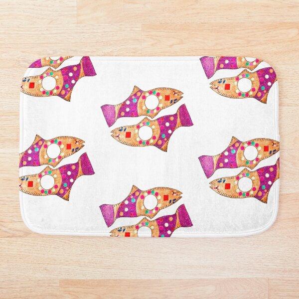 Item preview, Dibujo de pez decorado doble designed and sold by Rebekah Walker.