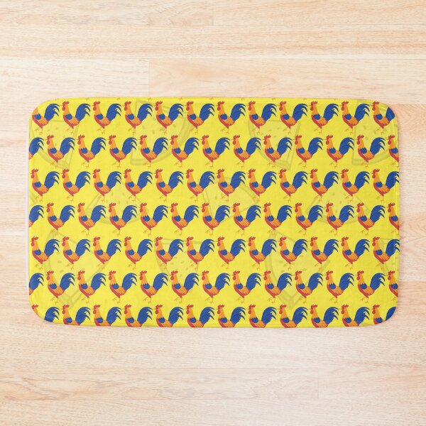 Item preview, Colorful Roosters Pattern with Yellow Background  designed and sold by HappinessWorld.
