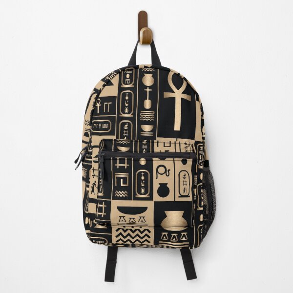Item preview, Black Gold Beige Ancient Egyptian Hieroglyphs Pattern designed and sold by CynthiaGraphics.