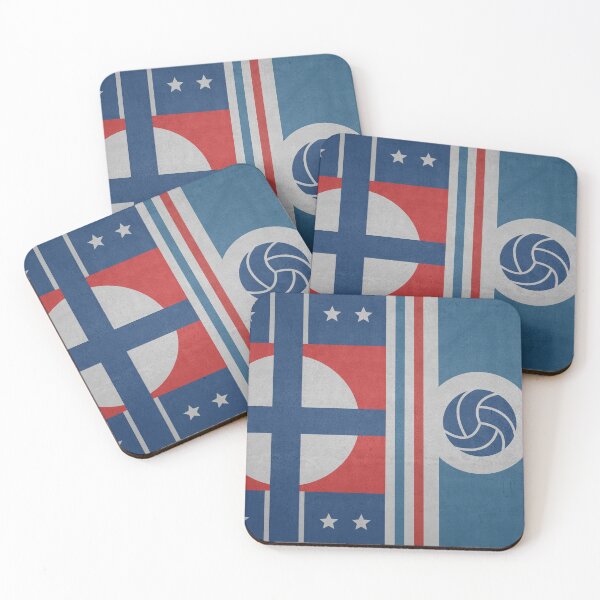 Item preview, Retro soccer style blue pattern design designed and sold by Lavovi.