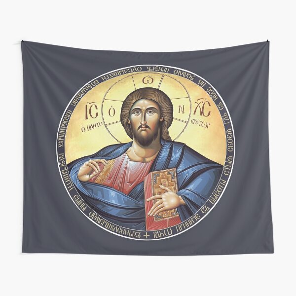 Christ Pantocrator Orthodox Icon Tapestry