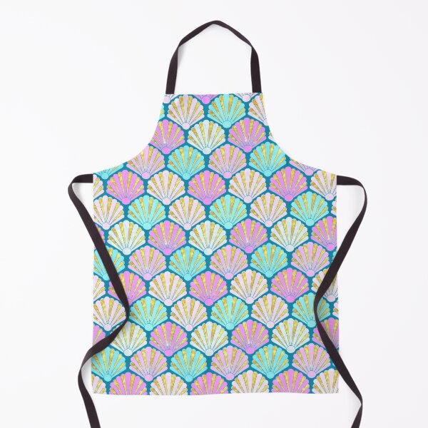 Item preview, Pink and teal seashell pattern, Summer Seashell pink and teal // mermaids shells designed and sold by MagentaRose.
