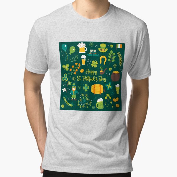 St. Patricks day  Tri-blend T-Shirt for Sale by zanbo | Redbubble St. Patricks day  Tri-blend T-Shirt for Sale by zanbo