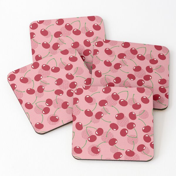 Item preview, cherries on pink designed and sold by Soramame.