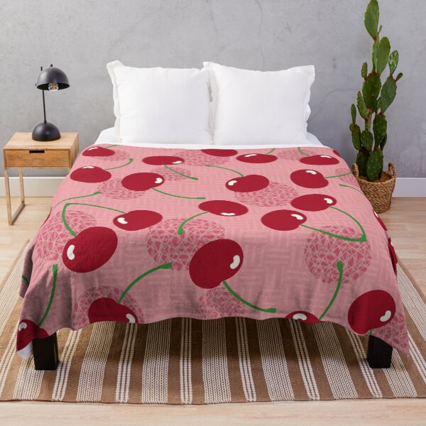 Item preview, cherries on pink designed and sold by Soramame.