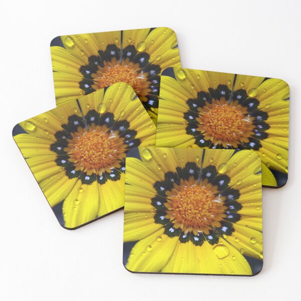 Item preview, Yellow gazania flower with droplets designed and sold by Esther  Moliné.