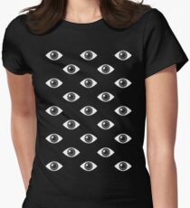Eyes Wide Open - on Black Women's Fitted T-Shirt