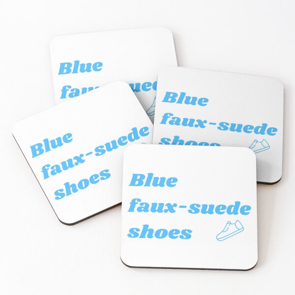 Item preview, Blue Faux Suede Shoes, Retro Vegan Dancer designed and sold by WhimsicaliTee.