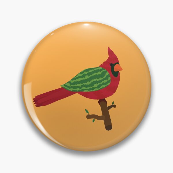 Item preview, Watermelon Cardinal (Fruit Bird Series) designed and sold by IAmKayDubs98.