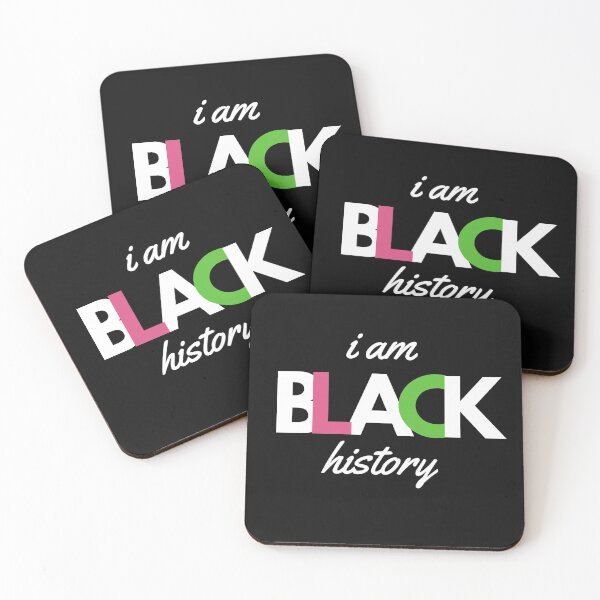 Item preview, I am Black History  // 20 Pearls - Pink & Green designed and sold by GLifestyle.