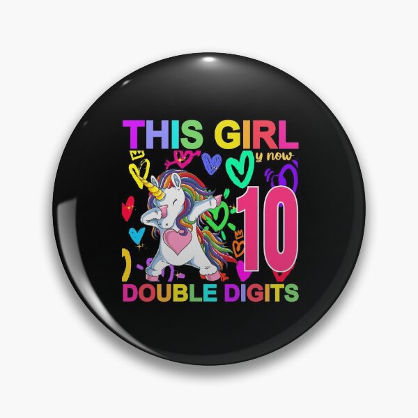 Item preview, This Girl is Now Double Digits Birthday girl 10 year old designed and sold by BuynPose.