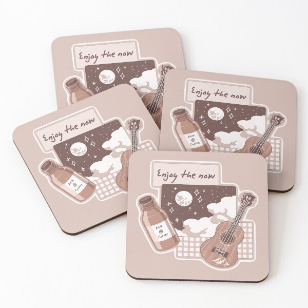 Item preview, Enjoy the now with hot coffee, songs, and starry night designed and sold by MinimalAnGo.