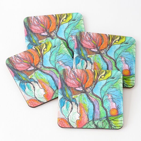 Item preview, Neuroart, Abstract colorful blossoming flowers designed and sold by VikitaSolomakha.