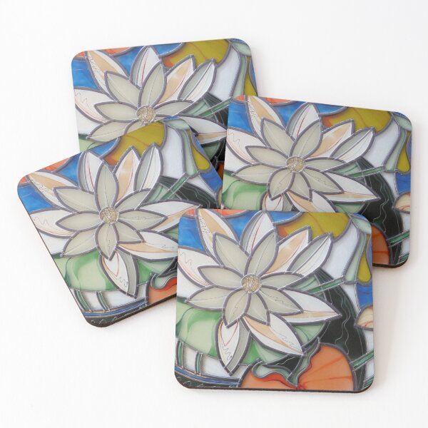Item preview, Water lillies, a modern, bright, summer time design. designed and sold by SharonCoxArt65.