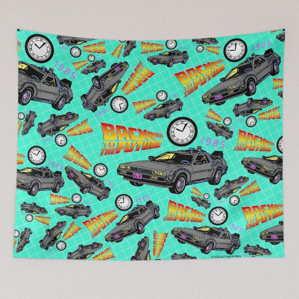 Item preview, Back to the future, DeLorean pattern, officially licensed fan art designed and sold by Mauswohn.