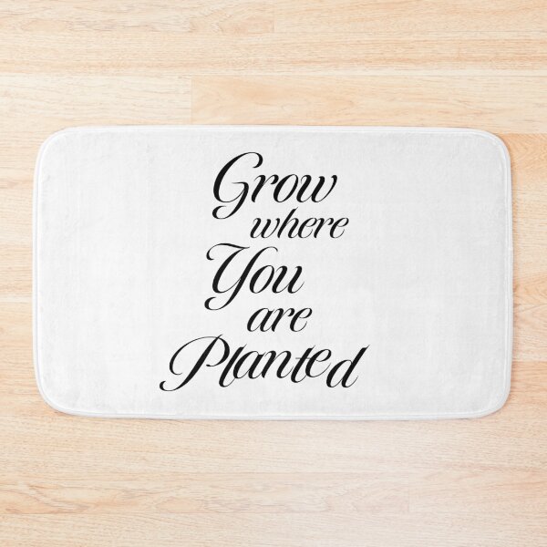 Item preview, Grow where you are planted sticker in black text designed and sold by StickersbyVW.