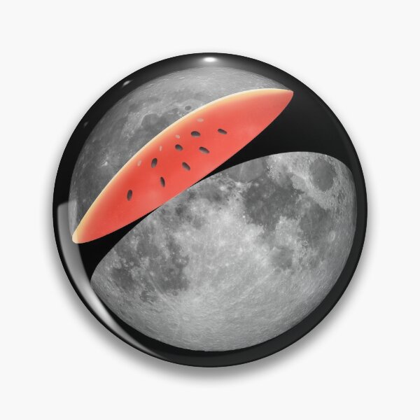 Aperçu de l'œuvre Art de collage de lune et de pastèque créée et vendue par rainartstudio.