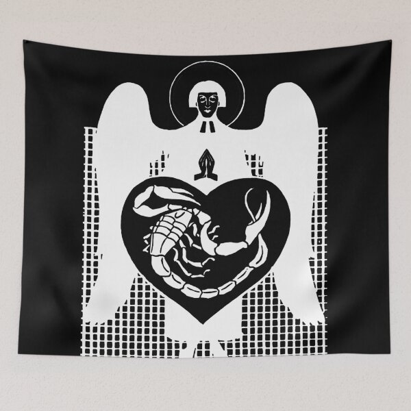 Item preview, Angel praying black and white designed and sold by OroboroCustom.