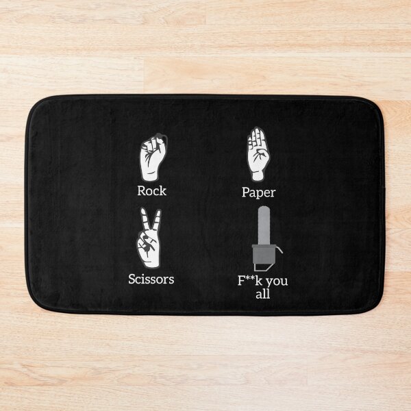 Item preview, Rock paper scissors fuck you all designed and sold by malo Barbier.
