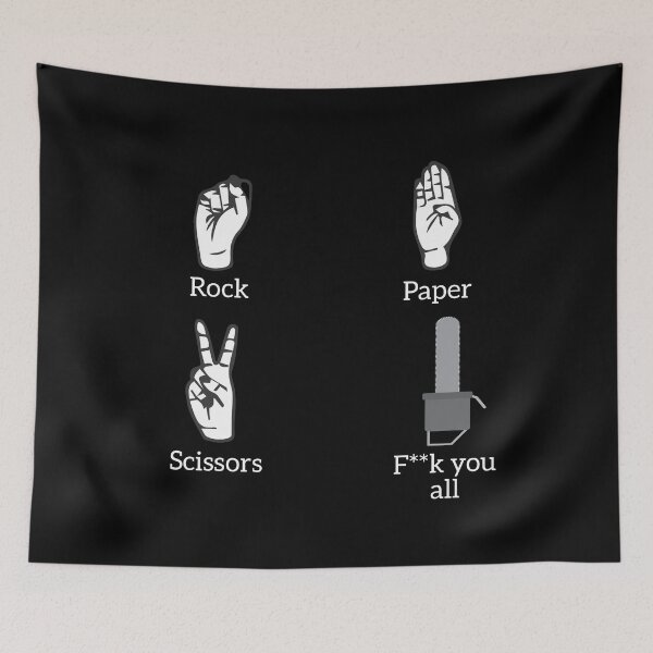 Item preview, Rock paper scissors fuck you all designed and sold by malo Barbier.