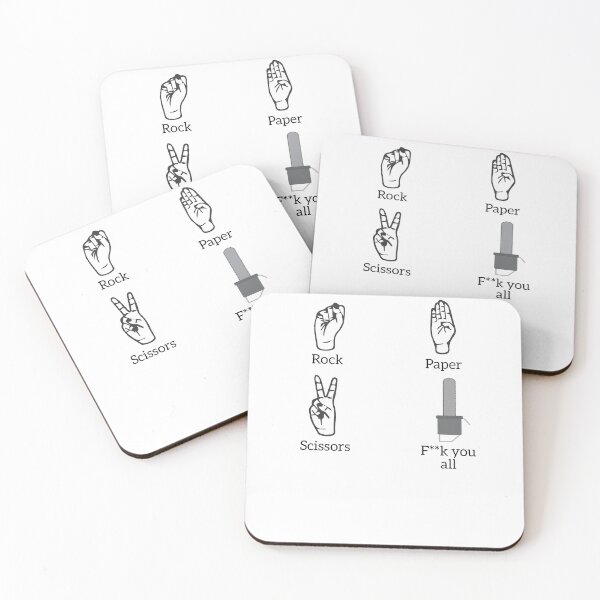 Item preview, Rock paper scissors fuck you all designed and sold by malo Barbier.
