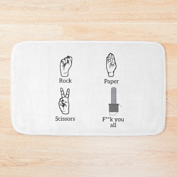 Item preview, Rock paper scissors fuck you all designed and sold by malo Barbier.