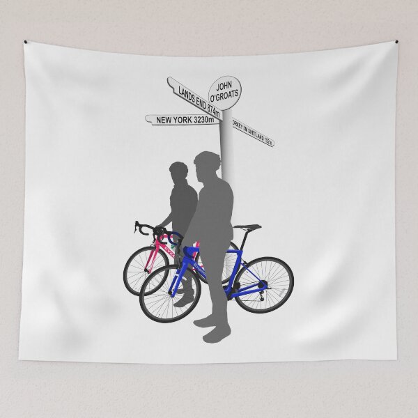 Item preview, John O'Groats Signpost Cycling couple designed and sold by cycleexplorers.