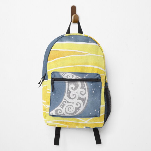 Item preview, Desert at Night with Moon in Yellow & Paynes Grey & Silver designed and sold by nabeArtist.