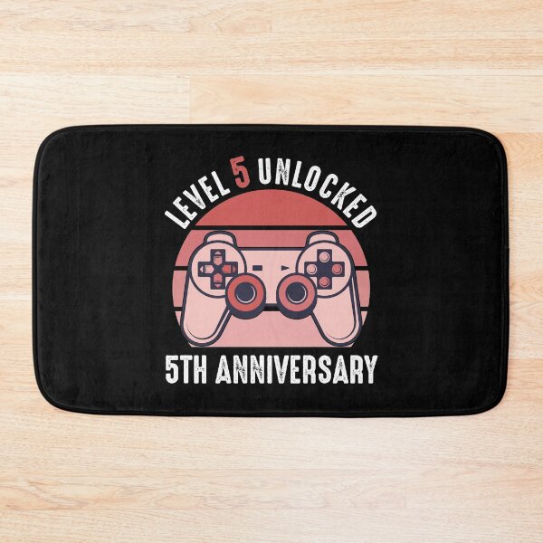 Item preview, Level 5 Unlocked 5th Anniversary Gamer designed and sold by RandomStuffShop.