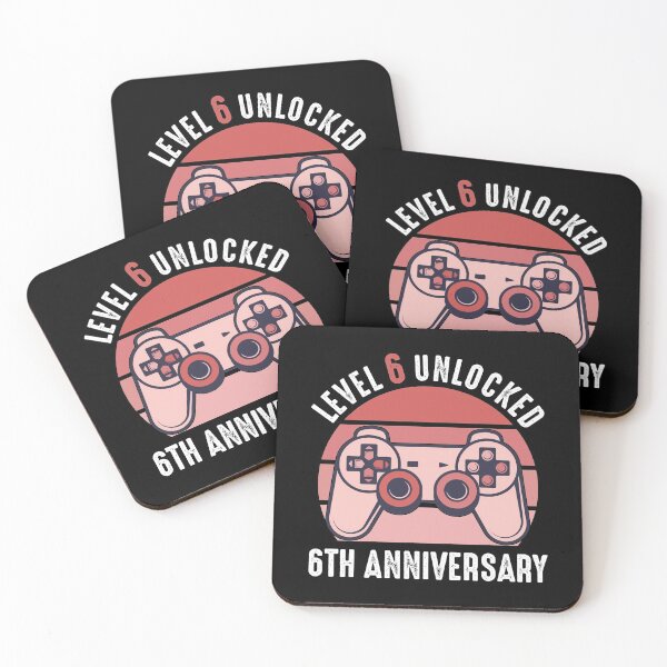 Item preview, Level 6 Unlocked 6th Anniversary Gamer designed and sold by RandomStuffShop.