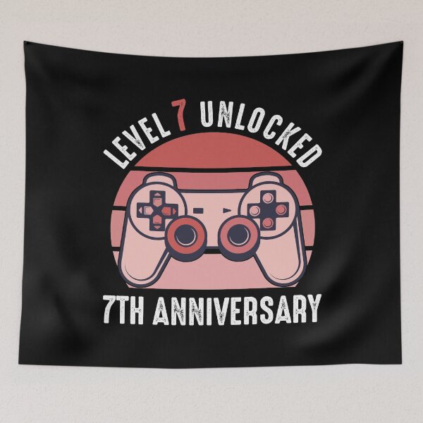 Item preview, Level 7 Unlocked 7th Anniversary Gamer designed and sold by RandomStuffShop.