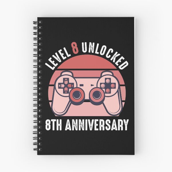 Item preview, Level 8 Unlocked 8th Anniversary Gamer designed and sold by RandomStuffShop.