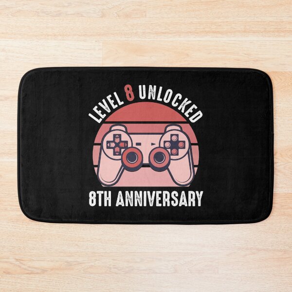 Item preview, Level 8 Unlocked 8th Anniversary Gamer designed and sold by RandomStuffShop.