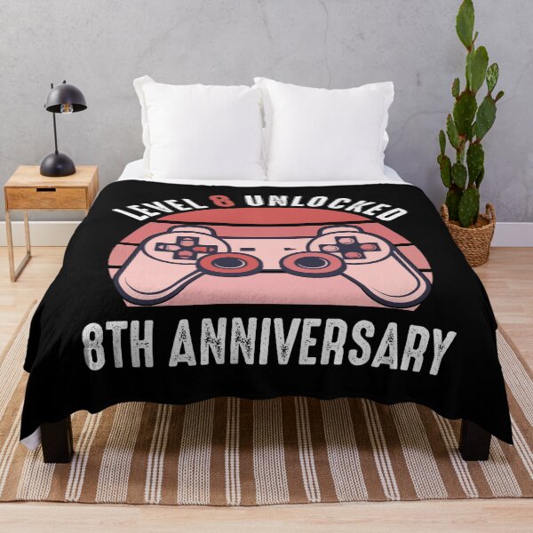 Item preview, Level 8 Unlocked 8th Anniversary Gamer designed and sold by RandomStuffShop.