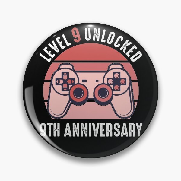Item preview, Level 9 Unlocked 9th Anniversary Gamer designed and sold by RandomStuffShop.