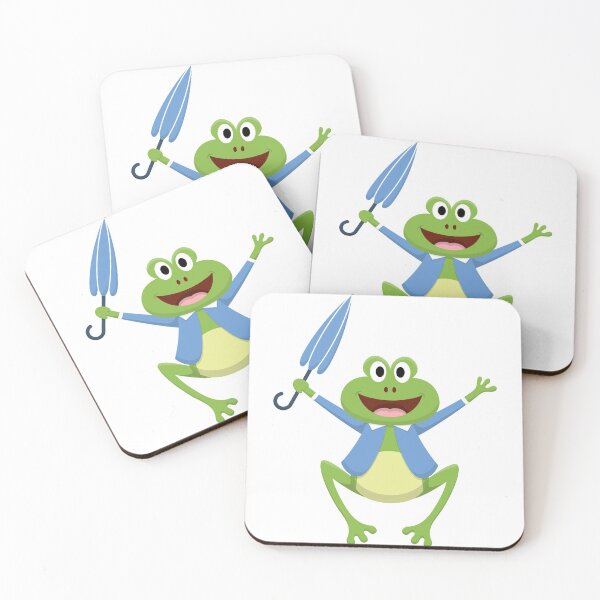 Item preview, Frog. Frog with umbrella and blue jacket designed and sold by bernd49.