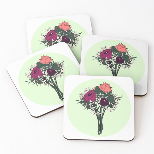 Item preview, flower bouquet on mint designed and sold by little-lyon.