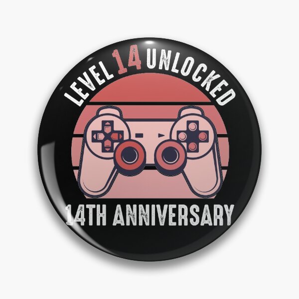 Item preview, Level 14 Unlocked 14th Anniversary Gamer designed and sold by RandomStuffShop.