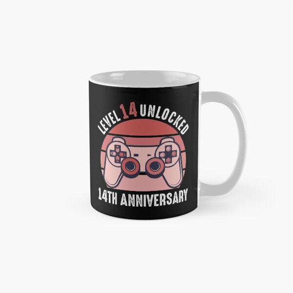 Item preview, Level 14 Unlocked 14th Anniversary Gamer designed and sold by RandomStuffShop.