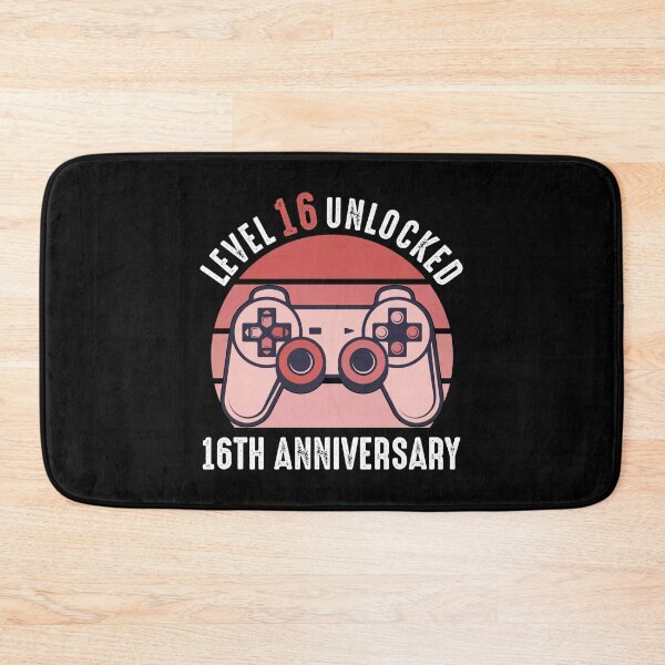 Item preview, Level 16 Unlocked 16th Anniversary Gamer designed and sold by RandomStuffShop.