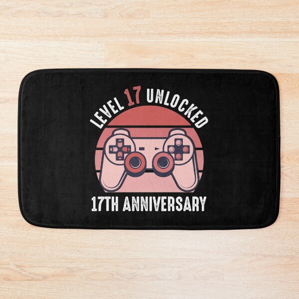 Item preview, Level 17 Unlocked 17th Anniversary Gamer designed and sold by RandomStuffShop.