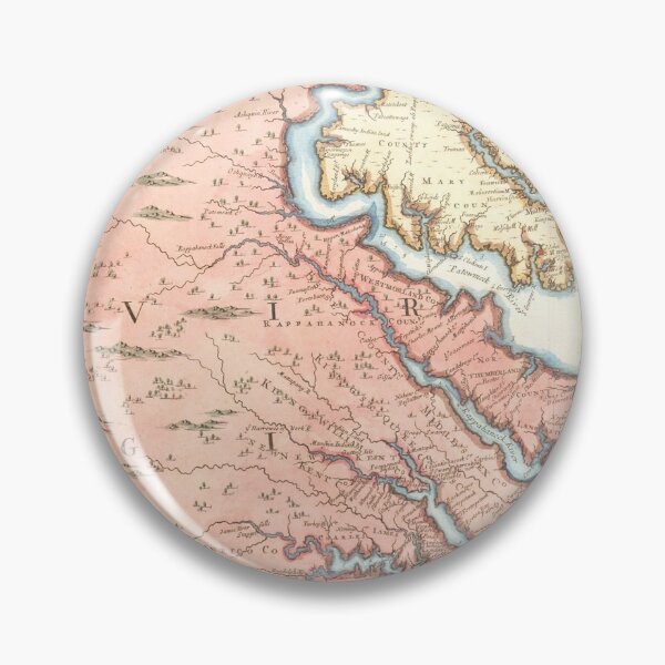 Item preview, Virginia and Maryland | Vintage Maps designed and sold by KnightandMoon.