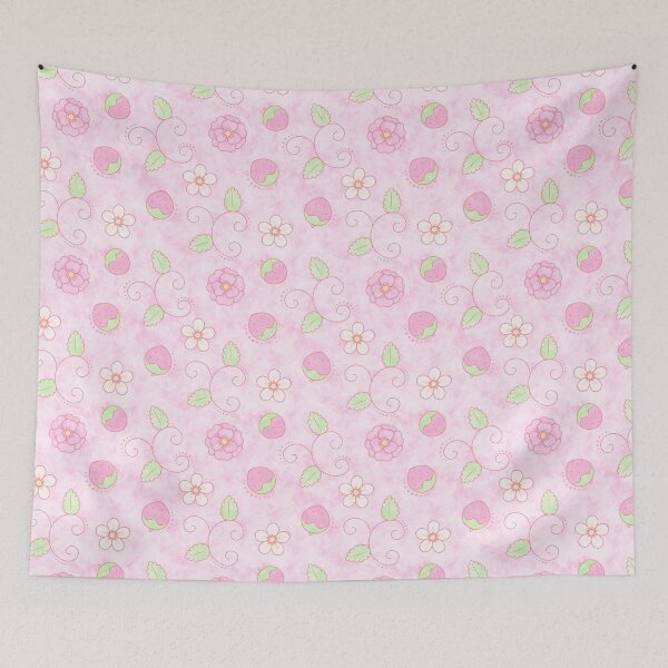 Item preview, Strawberries + Flowers Pattern designed and sold by WinterAndo.