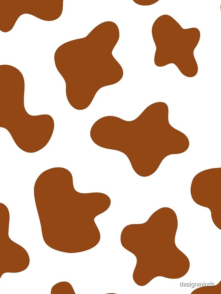 Tawny Brown Cow Spots Pattern (brown/white) Sticker for Sale by  designminds