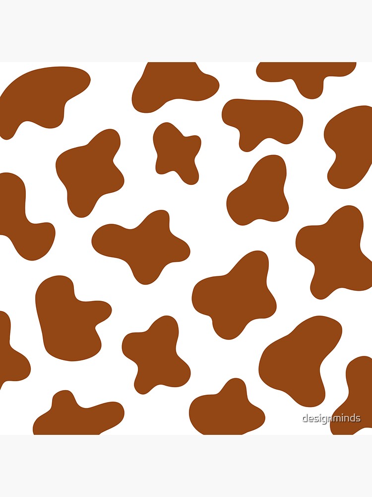 Tawny Brown Cow Spots Pattern (brown/white) Sticker for Sale by  designminds
