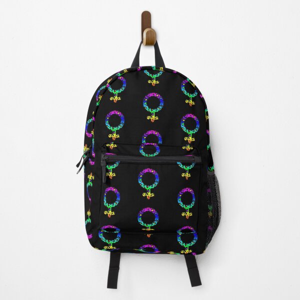 Item preview, Venus Planet Symbol in Dark Rainbow Leopard Print Pattern designed and sold by Bumblefuzzies.