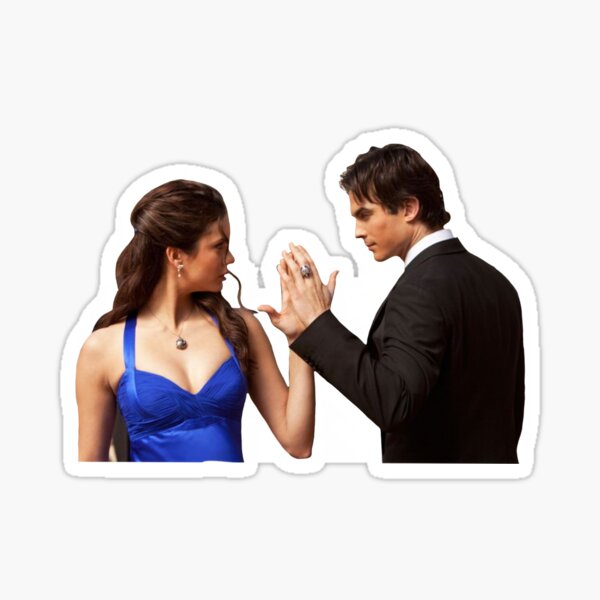 Delena First Kiss Sticker for Sale by Sofmacias