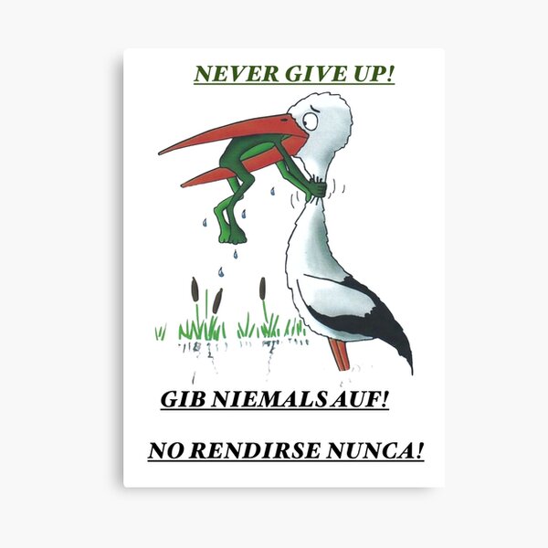 &ldquo;Stork never give up-never give up-bird do or die! Never give up