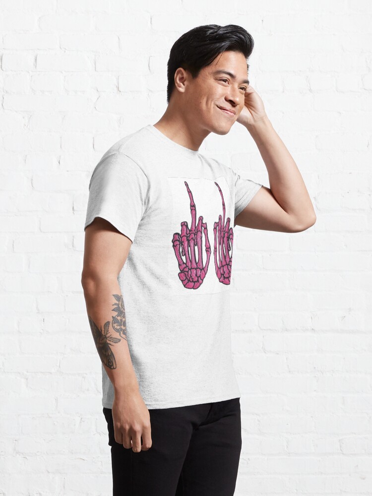 skull middle finger shirt