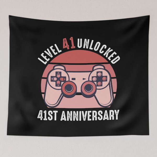 Item preview, Level 41 Unlocked 41st Anniversary Gamer designed and sold by RandomStuffShop.